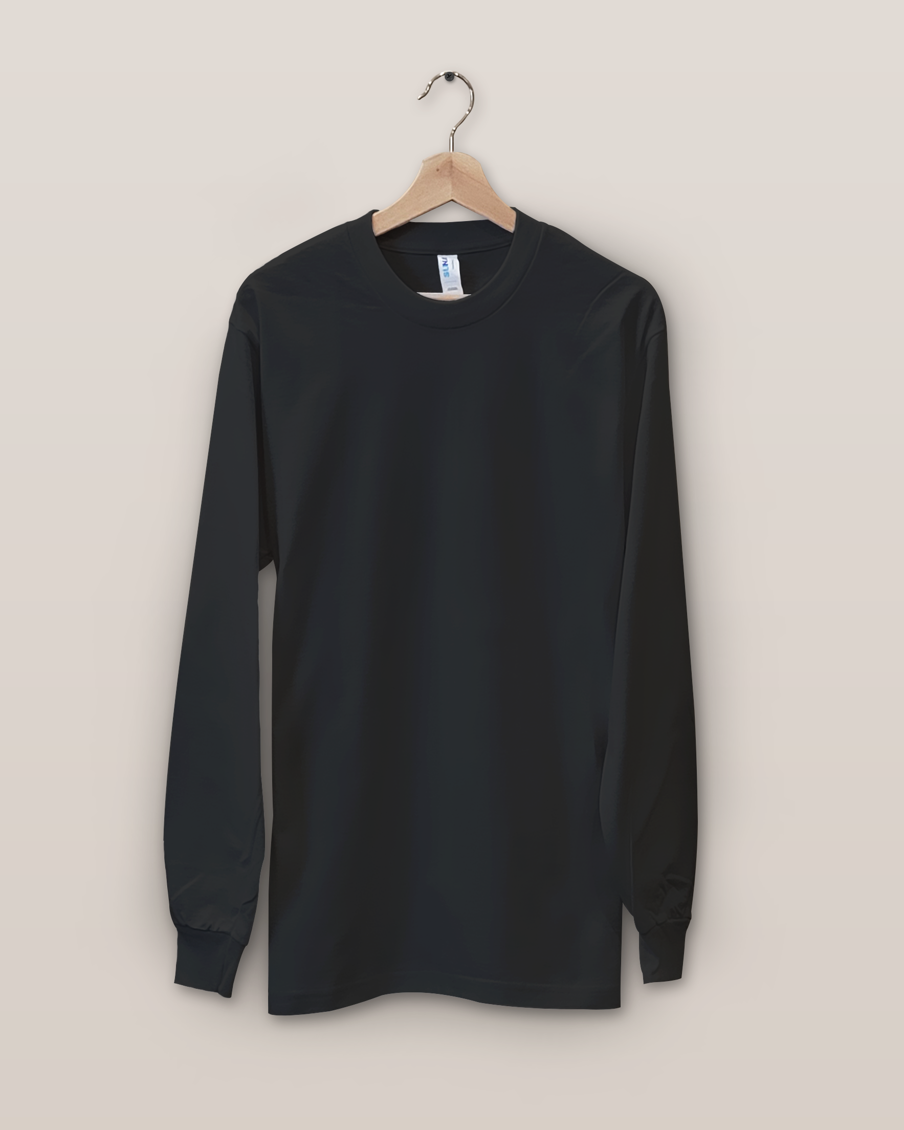 Suna Cotton® Black Long Sleeve T-shirt